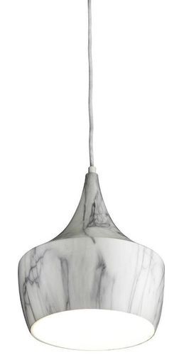 Lampe suspension métal effet marbre Satry 19 cm - Photo n°3; ?>