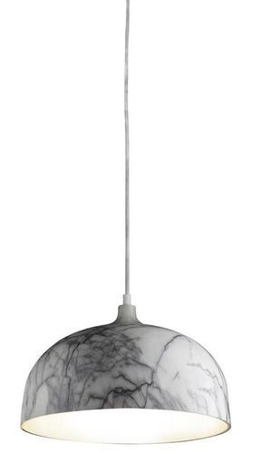 Lampe suspension métal effet marbre Satry 30 cm - Photo n°3; ?>
