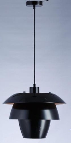 Lampe suspension métal noir Ida 38 cm - Photo n°2; ?>