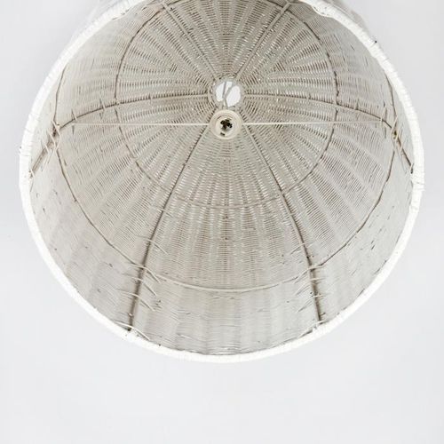 Lampe suspension osier blanc Nathi D 60 x H 60 cm - Photo n°2; ?>