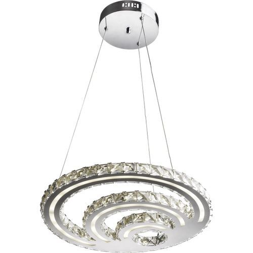 Lampe suspension serpentine LED métal argenté Atelum - Photo n°3; ?>