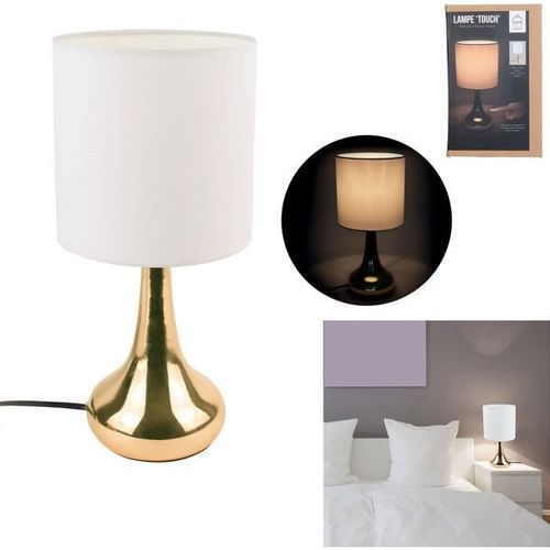 Lampe Tactile - Cuivre et Blanc - Photo n°2; ?>