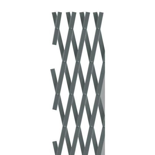 LAMS Treillage PVC strié - 2 x 1 m - Gris - Photo n°2; ?>