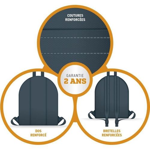 LAPINS CRETINS Petit Sac a dos borne 100737634 - Bleu et rouge - Photo n°3; ?>