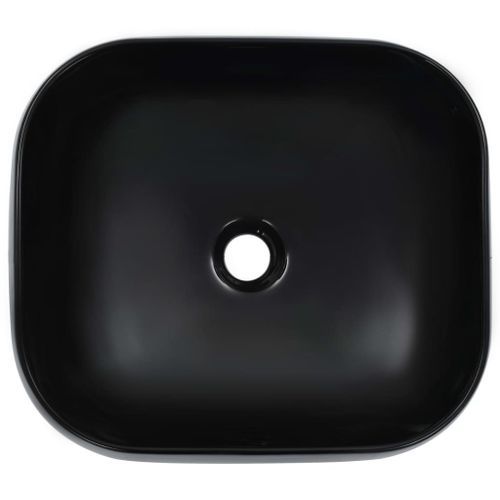 Lavabo 44,5 x 39,5 x 14,5 cm Céramique Noir - Photo n°3; ?>