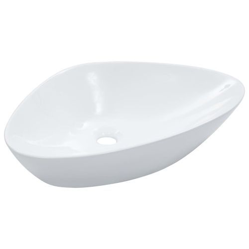 Lavabo 58,5 x 39 x 14 cm Céramique Blanc - Photo n°2; ?>