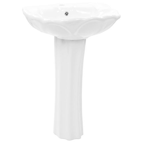 Lavabo autoportant avec socle Céramique Blanc 580x510x200 mm - Photo n°2; ?>