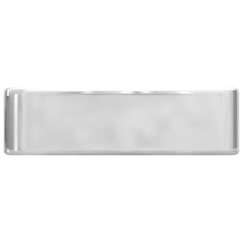 Lavabo avec trou pour robinet 48x37x13,5 cm Céramique Argenté - Photo n°3; ?>