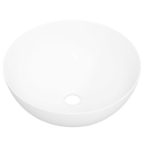 Lavabo blanc 36x15 cm céramique rond - Photo n°2; ?>