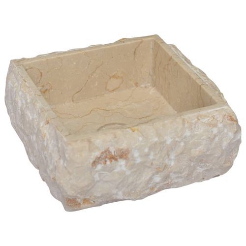 Lavabo Crème 30x30x13 cm Marbre - Photo n°3; ?>