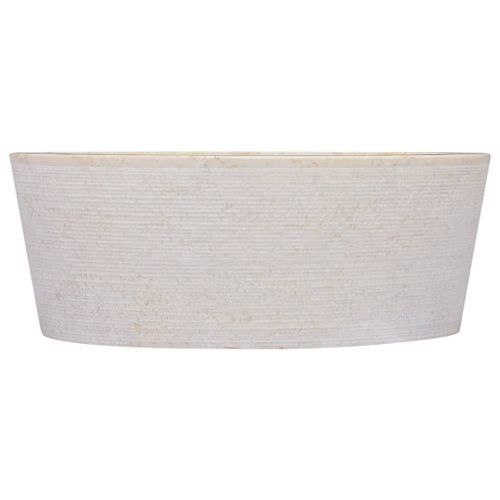 Lavabo Crème Ø40x15 cm Marbre - Photo n°3; ?>