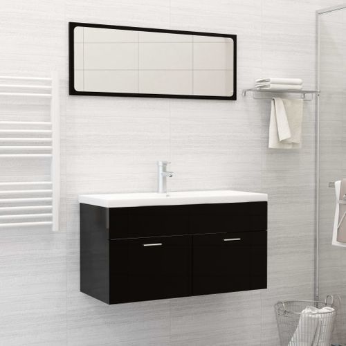 Lavabo encastré avec robinet 91x39x18 cm Céramique Blanc - Photo n°2; ?>