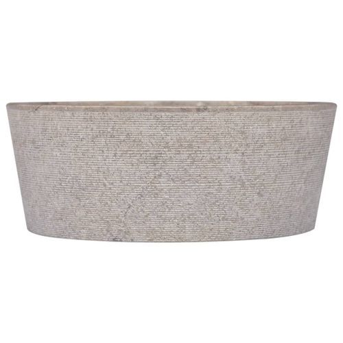 Lavabo Gris Ø40x15 cm Marbre - Photo n°3; ?>