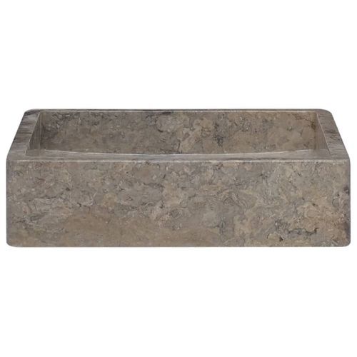 Lavabo Gris 40x40x10 cm Marbre - Photo n°3; ?>