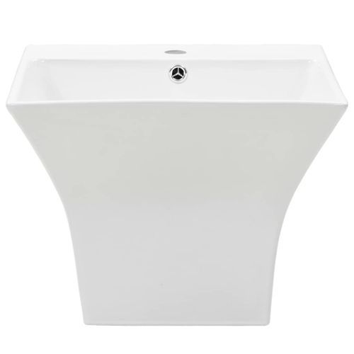 Lavabo mural Céramique Blanc 500 x 450 x 410 mm - Photo n°3; ?>