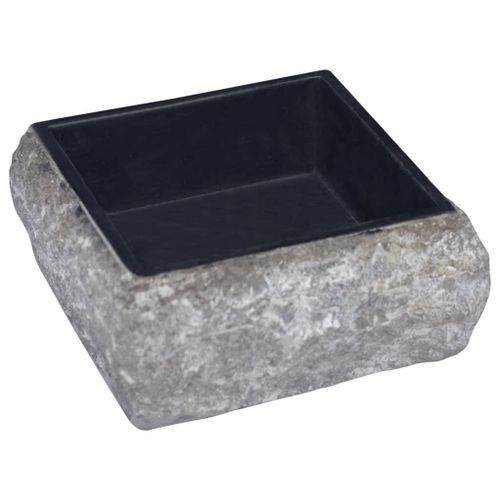 Lavabo Noir 30x30x13 cm Marbre - Photo n°3; ?>