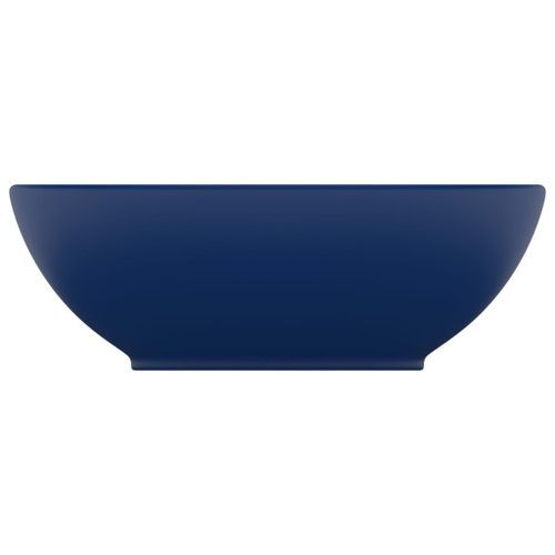 Lavabo ovale de luxe Bleu foncé mat 40x33 cm Céramique - Photo n°3; ?>