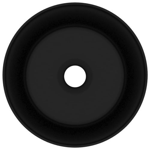 Lavabo rond de luxe Noir mat 40x15 cm Céramique - Photo n°3; ?>
