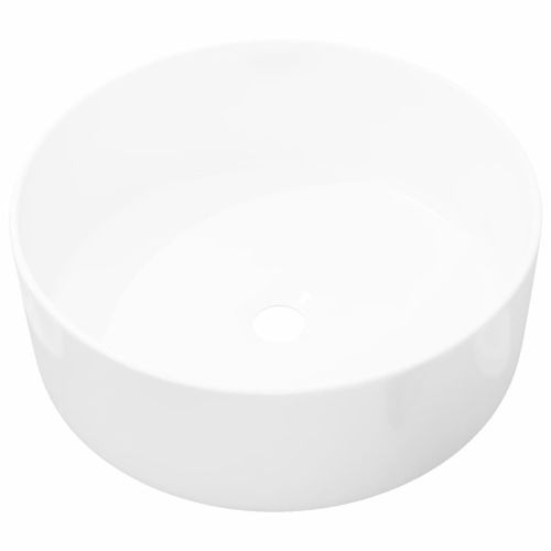 Lavabo ronde Céramique Blanc 40 x 15 cm 2 - Photo n°2; ?>