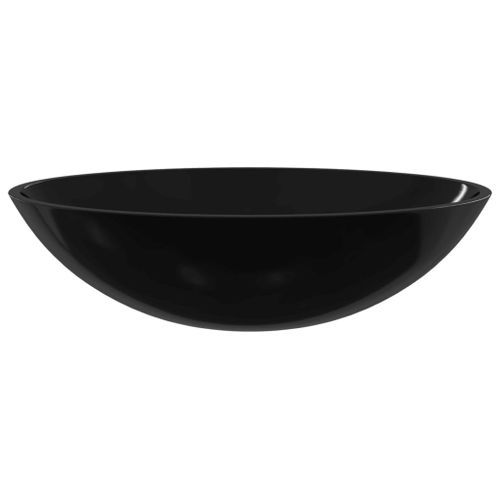 Lavabo Verre 50x37x14 cm Noir - Photo n°3; ?>