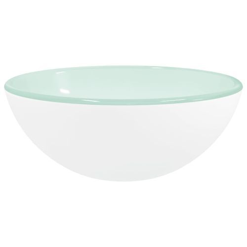 Lavabo Verre trempé 30x12 cm Blanc - Photo n°2; ?>