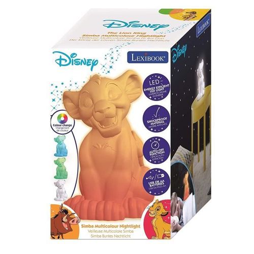 LE ROI LION - Veilleuse LED Simba - Changement de couleurs, matiere anti-choc et auto-extinction - LEXIBOOK - Photo n°3; ?>