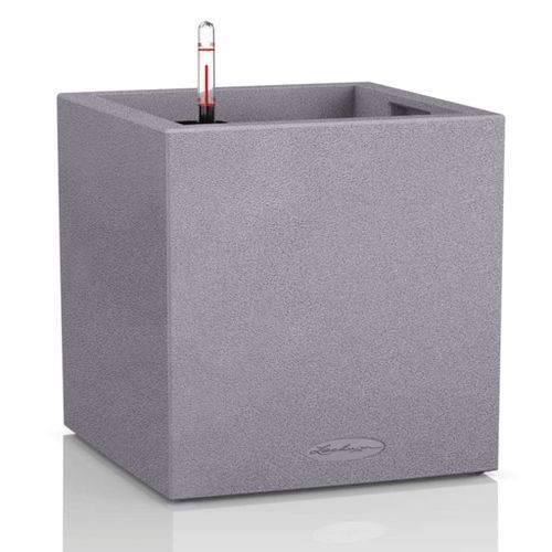 LECHUZA Jardinière CANTO Stone 30 Low ALL-IN-ONE Gris pierre - Photo n°2; ?>