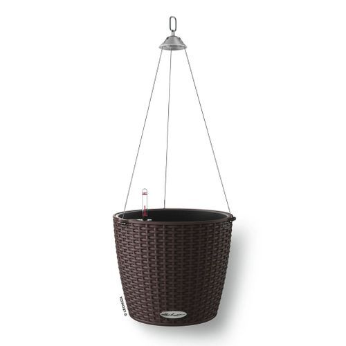 LECHUZA Jardinière suspendue NIDO Cottage 28 ALL-IN-ONE Moka - Photo n°2; ?>