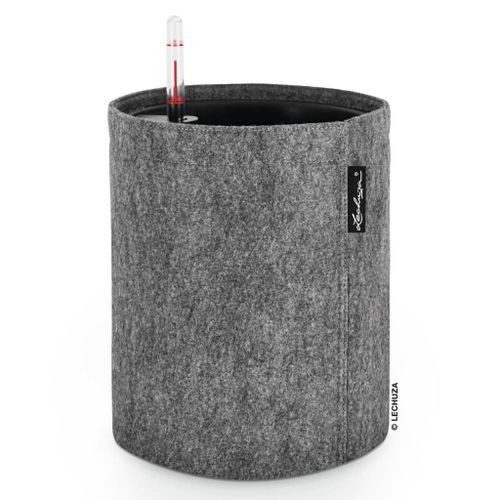 LECHUZA Jardinière TRENDCOVER 23 Felt ALL-IN-ONE Gris foncé - Photo n°2; ?>