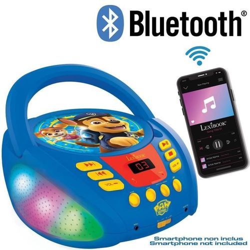 Lecteur CD Bluetooth La Pat' Patrouille avec Effets Lumineux - Photo n°2; ?>