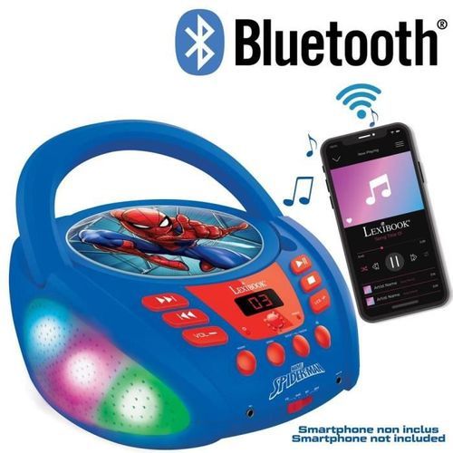 Lecteur CD Bluetooth Spider-Man avec Effets Lumineux - Photo n°2; ?>