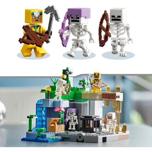 LEGO 21189 Minecraft Le Donjon du Squelette, Jouet Construction, Figurine Squelette avec Accessoires, Grotte - Photo n°3; ?>