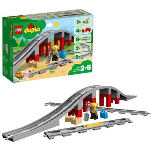 LEGO DUPLO 10872 Les rails et le pont du train - Photo n°3; ?>