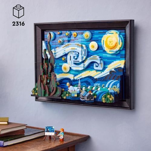 LEGO Ideas 21333 Vincent Van Gogh - La Nuit Étoilée, Reproduction de Tableau sur Toile - Photo n°2; ?>