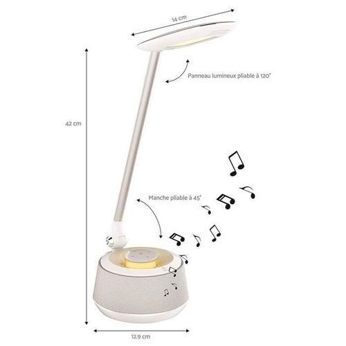 LEXIBOOK Decotech Lampe de Bureau LED avec Enceinte Bluetooth - Photo n°3; ?>