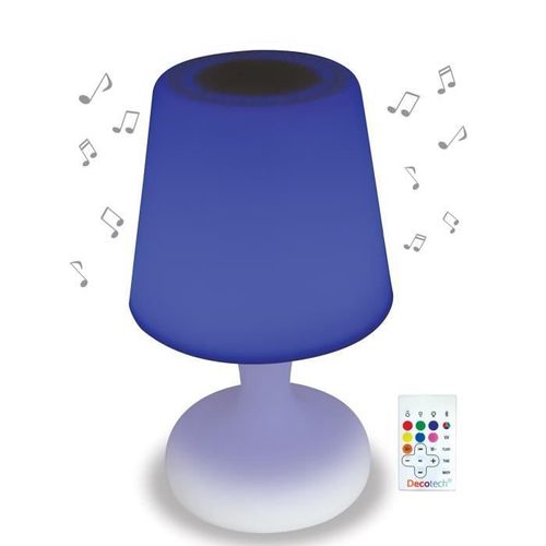 LEXIBOOK Decotech Lampe LED Couleur & Son rechargeable avec enceinte Bluetooth intégrée - Photo n°2; ?>