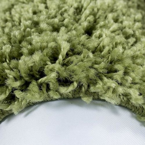 LIFE Tapis de salon shaggy rond Ø200 cm - Vert 2 - Photo n°2; ?>