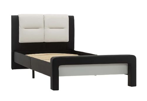 Lit 1 Place Simili Cuir Noir Et Blanc Joya 90x200 Cm 16 Lit 1 place simili cuir noir et blanc Joya 90x200 cm - Photo n°2; ?>