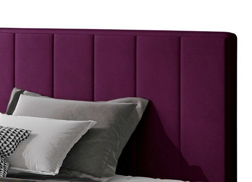 Lit 160x200 Cm Velours Prune Capitonné Vertical Vareze 11 Lit 160x200 cm velours prune capitonné vertical Vareze - Photo n°3; ?>