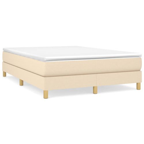 Lit à Sommier Tapissier Avec Matelas Crème 140x200 Cm Tissu 22 Lit à sommier tapissier avec matelas Crème 140x200 cm Tissu - Photo n°2; ?>