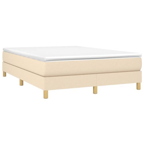 Lit à Sommier Tapissier Avec Matelas Crème 140x200 Cm Tissu 23 Lit à sommier tapissier avec matelas Crème 140x200 cm Tissu - Photo n°3; ?>
