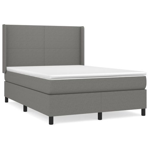 Lit à Sommier Tapissier Avec Matelas Gris Foncé 140x200cm Tissu 14 Lit à sommier tapissier avec matelas Gris foncé 140x200cm Tissu - Photo n°2; ?>