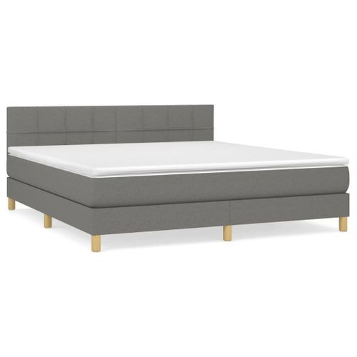 Lit à Sommier Tapissier Avec Matelas Gris Foncé 160x200cm Tissu 4 16 Lit à sommier tapissier avec matelas Gris foncé 160x200cm Tissu 4 - Photo n°2; ?>