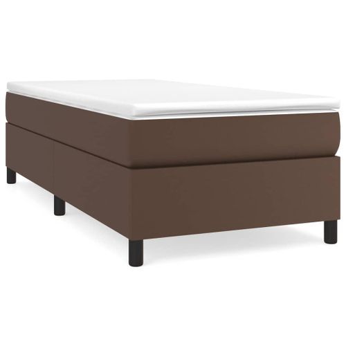 Lit à Sommier Tapissier Avec Matelas Marron 80x200cm Similicuir 3 22 Lit à sommier tapissier avec matelas Marron 80x200cm Similicuir 3 - Photo n°2; ?>