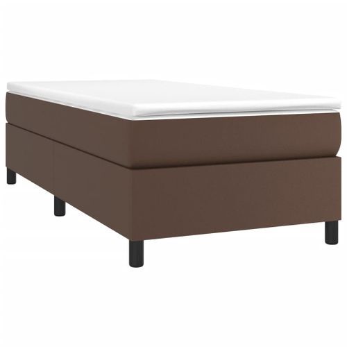 Lit à Sommier Tapissier Avec Matelas Marron 80x200cm Similicuir 3 23 Lit à sommier tapissier avec matelas Marron 80x200cm Similicuir 3 - Photo n°3; ?>