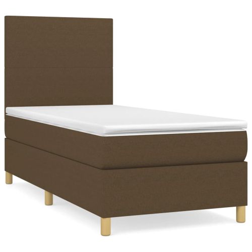 Lit à Sommier Tapissier Avec Matelas Marron Foncé 80x200 Cm 2 14 Lit à sommier tapissier avec matelas Marron foncé 80x200 cm 2 - Photo n°2; ?>