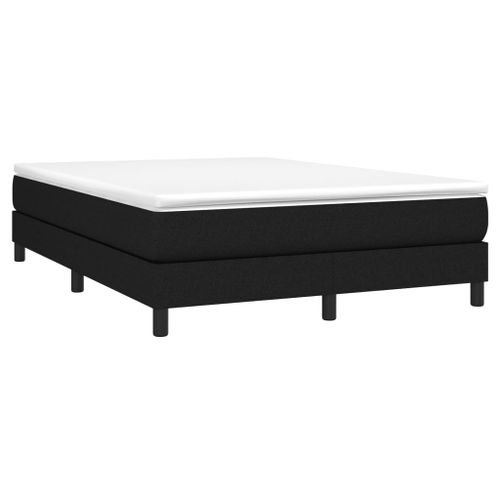 Lit à Sommier Tapissier Avec Matelas Noir 140x190 Cm Tissu 21 Lit à sommier tapissier avec matelas Noir 140x190 cm Tissu - Photo n°3; ?>