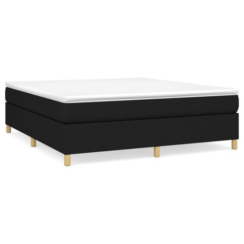 Lit à Sommier Tapissier Avec Matelas Noir 180x200 Cm Tissu 20 Lit à sommier tapissier avec matelas Noir 180x200 cm Tissu - Photo n°2; ?>