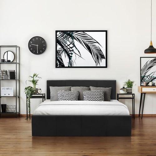 Lit Adulte 160 X 200 Cm + Coffre De Rangement - Simili Noir - Sommier Inclus - MARTIN 15 Lit adulte 160 x 200 cm + coffre de rangement - Simili noir - Sommier inclus - MARTIN - Photo n°3; ?>