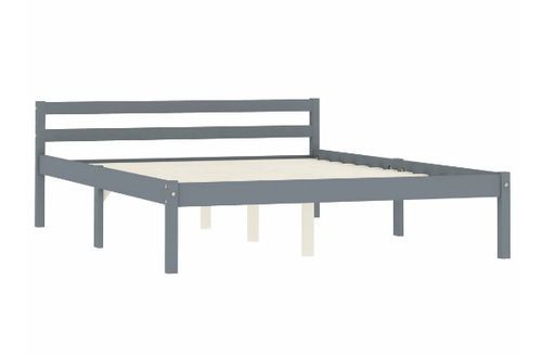 Lit adulte pin massif gris Dorma 140x200 cm - Photo n°2; ?>